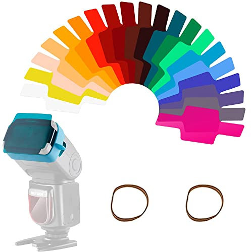 20 Stück Transparent Farbkorrektur, Kamera Farbkorrektur Filter, Beleuchtung Filter Set, Blitz Beleuchtung Film, für Foto Studio Strobe Blitz, LED Licht Scheinwerfer, Digitalkamera