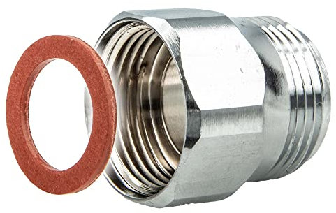 tecuro Aufnahme Adapter Übergangsstück für Ausläufe an Armaturen, AG 3/4 Zoll auf IG 3/4 Zoll