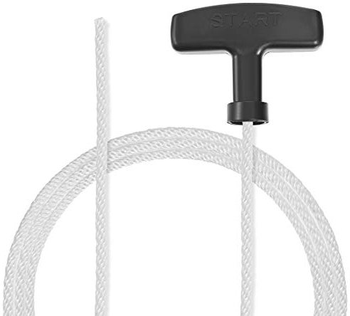sourcing map Rückstoßstartseil mit Griff 3mm Durchm. 1,7m 5,5ft Polyester Zugschnur für 152F 154F Rasenmäher Trimmer Kettensäge Motorteil