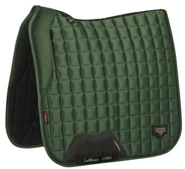 LeMieux Satin Dressage Schabracke, Hunter Green Loire Memory Square, L