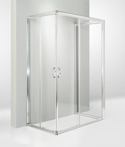 Hydra Box Doccia 3 Lati Porta Scorrevole 60x100x60 cm Trasparente