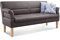 CAVADORE 2,5-Sitzer Kira / Sitzbank für Küche, Esszimmer oder Wohnküche in Lederoptik / Inkl. Armteilverstellung und Federkern / 168 x 94 x 81 / Hochwertiges Mikrofaser: Grau