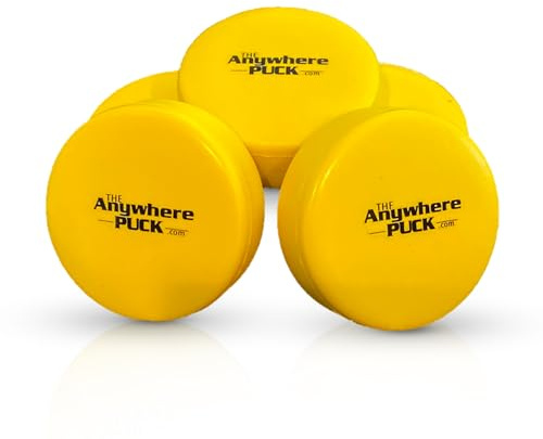 Nature Bound The Anywhere Puck Foam Hockey Training Puck (6 Pack with Drawstring Storage Bag), for Children and Adults, Indoor and Outdoor Use