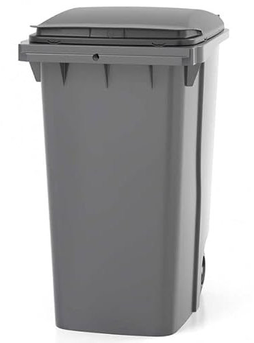 Matisère Conteneur poubelle 360 litres à préhension frontale - Couleur du couvercle Gris Anthracite - 620 x 850 x 1095 mm - 210006GAGA - Polyéthylène à haute densité (PEHD)