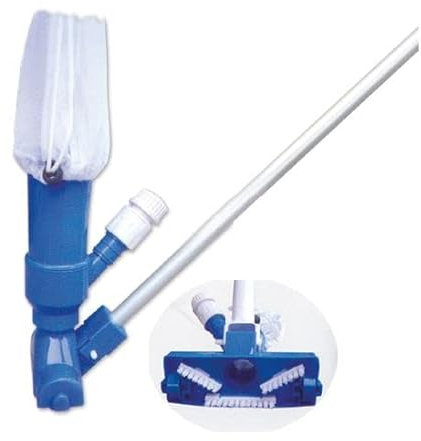 YMBERSA Kit Limpiafondos barredora Venturi para minipiscinas con Bolsa recogetodo. Incluye pértiga Desmontable 1,20 MTS