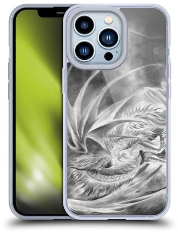 Head Case Designs Officially Licensed Ruth Thompson Silver Ice Dragons Gel Case [Military Grade Protection] Compatible with Apple iPhone 13 Pro and Compatible with MagSafe