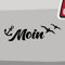 Stickerfreaks Moin Aufkleber Nordsee - 6 Größen, 21 Farben - Anker Ostsee Küste Urlaub - Schwarz, Vinyl, Küsten, Sticker, Aufkleber