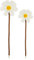 2er Set Stecker Gänseblümchen | Blumenstecker Blume | Holz mit Stoff | 32-39 cm