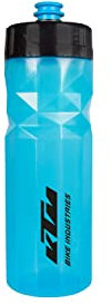 KTM Fahrrad Flasche Trinkflasche Bottle Team 700ml auslaufsicher BPA-frei, Farbwahl + Bisomo Sticker, Farbe:Blau