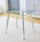 Hallowood Furniture Cullompton Rechteckiger kleiner Tisch, Glas-Esstisch mit verchromten Metallbeinen, kompakter Esstisch, Küchentisch für Zuhause, Restaurants und Café (80 x 60 cm)