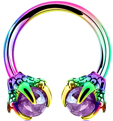 OUFER Helix Ohrring Hufeisen Ohrringe 18G Helix Piercing 316L Chirurgenstahl Piercing Schmuck, Legierter Stahl