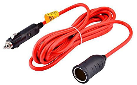 12v Car Cigarette Lighter Extension Lead Cable Cord 12-24v Male to Female Socket Plug 3.6 meter 12V Extension Cable Adapter Socket Charger with Indicator Light