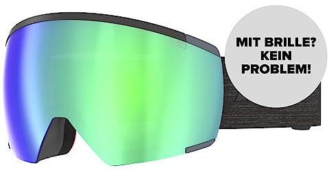ATOMIC REDSTER HD Skibrille - Black - Skibrillen mit kontrastreichen Farben - Hochwertig verspiegelte Snowboardbrille - Brille mit Live Fit Rahmen - Skibrille für Brillenträger