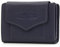 ekavale Geldbörse für Damen mit Druckknopf-Überschlag RFID weiches Leder (Navy)