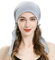 ZLYC Damen Chemo Turban Mütze Vorgebundenes Kopftuch Headwraps Leichte Hut(Waffel Grau)