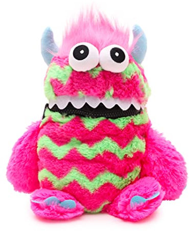 Toyland® 9 (23 cm) rosa und grünes Sorgenmonster-Plüschtier – liebt es, Deine Sorgen zu fressen