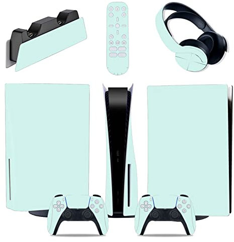 Peau Console Console Pour PS5 Disc Edition & Digital Edition Sticker Vinyl Decal Cover Pour Ps5 Controller & Charging Station & Headset & Media Remote 32918 Skins Wraps Cadeau ( Size : Disc Version )