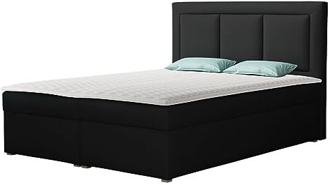 Mirjan24 Boxspringbett Modem Box mit 2 Bettkasten, Bonell-Matratze und Topper Farbauswahl, Ehebett, Doppelbett, Amerikanisches Bett, Continentalbett (Victoria 14 869, 160 x 200 cm)