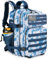 Lovelinks21 Taktisches Sturmgepäck, 45 l, 3-Tages-Militärgepäck mit Molle, wasserdichter Rucksack für taktische Rucksäcke, Blau/Koralle, Large, Rucksack