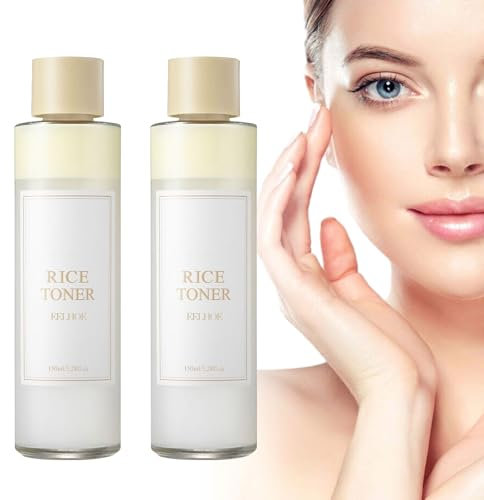 2 Stück Rice Toner Gesichtswasser, Reis Toner, Rice Toner Koreanisch, Reparieren Sie die Hautbarriere, Feuchtigkeitsspendend, Rice Pure Essential Toner für Trockene Empfindliche Hau (Farbe-1)