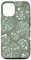 Hülle für iPhone 12/12 Pro Disney Mickey Mouse Icon Frühlingsblumen Dusty Green