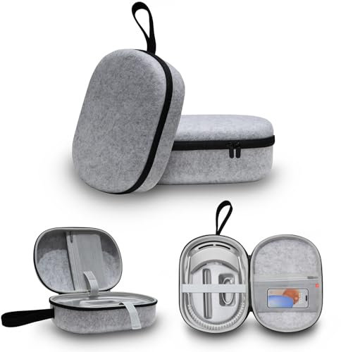 NUHFUFA for Vision Pro Portable Storage Bag, 2024 VR Headset Glasses Protective Carrying Case 12.2x8.5x4.1in Hard Shell Travel Storage Bag Shockproof and Anti-scratch