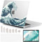 MUSHUI 4 in 1 Custodia per Macbook Pro 14 Pollici 2024-2021 M4 M3 M2 M1 Pro Max A3112 A3185 A3401 A2918 A2992 A2779 A2442, Ultra Sottile Cover Rigido in Plastica, Onda Giapponese 3