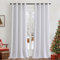 MIULEE Voile Gardinen mit ösen Vorhänge Halbtransparent Stores Vorhang Transparente ösenschal Wohnzimmer Schlaufenschal 2er Set 140x245cm Weiß