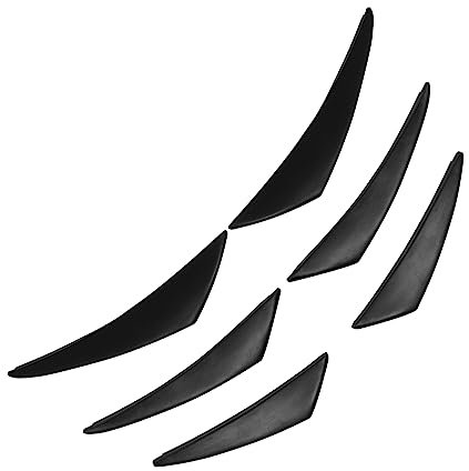 SOLUSTRE 1 Satz Frontspoiler Stoßfänger-splitter-finnen Auto Diffusor Universeller Lippenspoiler Auto-winglets-lippe Heizdecke Fürs Auto Stoßfänger Lip Splitter Flossen Spoiler Black Abs