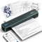 POLONO Tragbarer Drucker, kabellos für Reisen, D810 Bluethooth-Thermodrucker, Unterstützung für 21,6 x 27,9 cm US-Buchstaben, tintenloser Drucker, kompatibel mit iOS, Android, Laptop für Büro, Auto