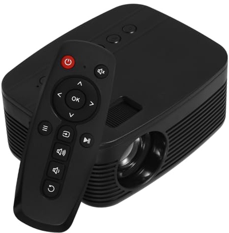 Housoutil Projektor Home Media Video Player Tragbares Heimkino Media Player Ausrüstung Kunststoff Schwarz