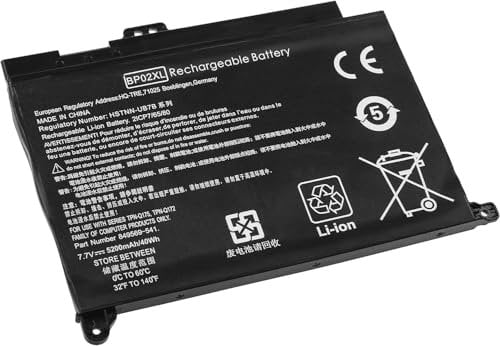 FlyZythrol BP02XL battery Compatible with HP Pavilion 15 series 15-AU000 15-AW000 15-AU010WM 15-AU063CL 15-AU091NR 15-AU010WM 15-au183sa 15-AU123CL 15-AW068NR 849909-850 BP02041XL TPN-Q175 5300mAh