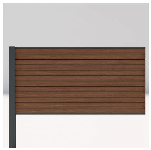 HORI® Sichtschutzzaun Rhombus-Style Anbauelement halbhoch | WPC Windschutz | Robuster Zaun für Garten & Terrasse | Erweiterbares Sichtschutzsystem | Modernes Design I I Einbetonieren I Braun