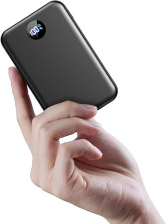 Power Bank, Mini PowerBank 15000mAh, PD 22,5W 3.0 QC 3.0 Externe Handyakkus mit LCD-Anzeige, Kompatibel mit iPhone 16 15 14 13 12 Pro Max und mehr