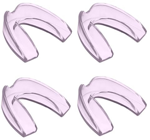 4 Stück Knirschschienen für die Nacht, Anti-Schnarch, Effektive Schiene gegen Zähneknirschen und Schnarchen, Erwachsene-Lila