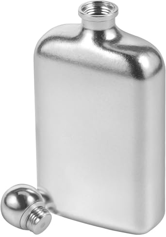 Titanium Hip Flask, 240 ML Portable Wine Flask Pocket Flagon,Ultralight Titanium Flasks Wine Bottle for Outdoor Camping, Hiking, Climbing