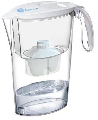Carafe filtrante d'eau 2,3 litres avec technologie de filtration, idéale pour purifier et améliorer la qualité de l'eau potable.