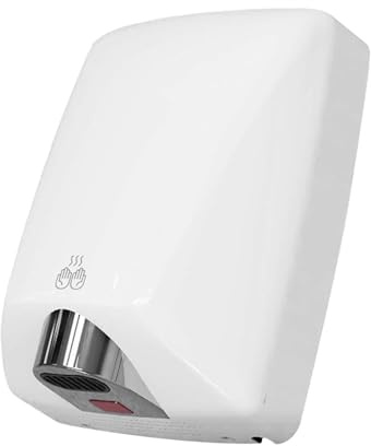 Asciugamani, Asciugamani Elettrico 7-13 Secondi per Asciugare da 1600 W con Sensore di Temperatura e Sensore a Infrarossi Asciuga Mani Elettrico per Montaggio a Parete per Cucina Servizi Igienici