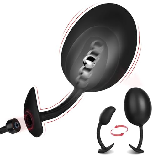 Plug Anal Gonflable avec Perles d'acier- Système de Fermeture Magnétique-Godemiché Géant Réglable-Plug Anus Amovible-Jouet Sexuel pour Stimulation de Prostate, Sex Toys Premium pour Hommes et Femme