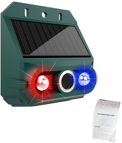 Haofy Vogelabwehr für Draußen, Solar-Bewegungsmelder, Alarmtier mit Blitzlicht, Einfache Installation für Hof, Garten, Rasen, für Bauern, Wohnmobile, Hühnerställe, Scheunen, Häuser, (1 Packung)