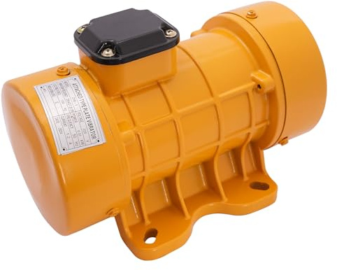 Vibrationsmotor 220V 370W, Industrieller Betonrüttler mit 150kg Erregungskraft & 2840 U/min, Einstellbarer Rüttelsieb Elektrisch für Baustelle, Silos und Siebe, IP44 Wasserdicht (370, Watt)