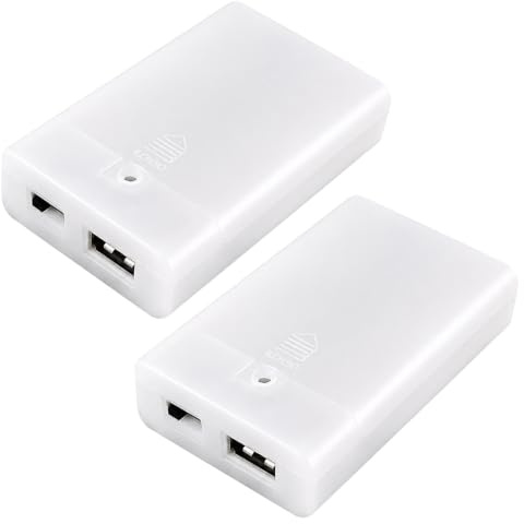 2PCS USB Battery Pack for LED Lights, 3×AA 4.5V Output USB Battery Case Box | Portable Power Supply for LED String Lights, Fairy Lights, DIY Decorations - Indoor Outdoor Holiday Lighting