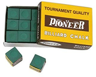 Craies de billard Pioneer vertes - boite de 12 craies