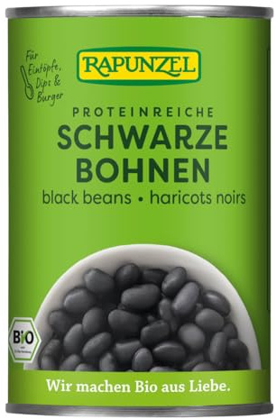 Rapunzel Bio Schwarze Bohnen in der Dose, 400g - BIO