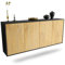 Dekati Sideboard Lakewood hängend (180x77x35cm) Korpus anthrazit matt - Front Holz-Design Eiche - Push to Open