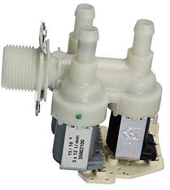 LUTH Premium Profi Parts Magnetventil Ventil Wasserventil Aquastop kompatibel mit Miele 4035200 Privileg 00935379 | 3/4 3-Fach 90° 12mmØ 220/240V für Waschmaschine Trockner