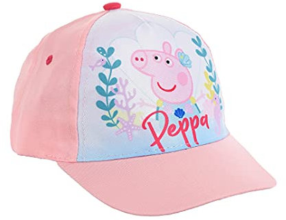Peppa Wutz Cap Cappy Kappe Schirmmütze (Rosa, 54)