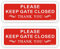 2 Pack Please Keep the Gate Closed Sign, 25 x 9 x 0.1 cm Rust Free Rust Free Aluminum UV Protected Weather Resistant Durable Ink Easy to Mount