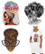 Black Smart Queendom Beauty Iron On Patches for Clothing DIY Transfer Decals on T-Shirt Hoodie Pillow 3Pcs