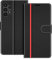 COODIO Coque en Cuir pour Samsung Galaxy A13, Étui Housse Pochette Fonction Stand pour Samsung Galaxy A13, Noir/Rouge